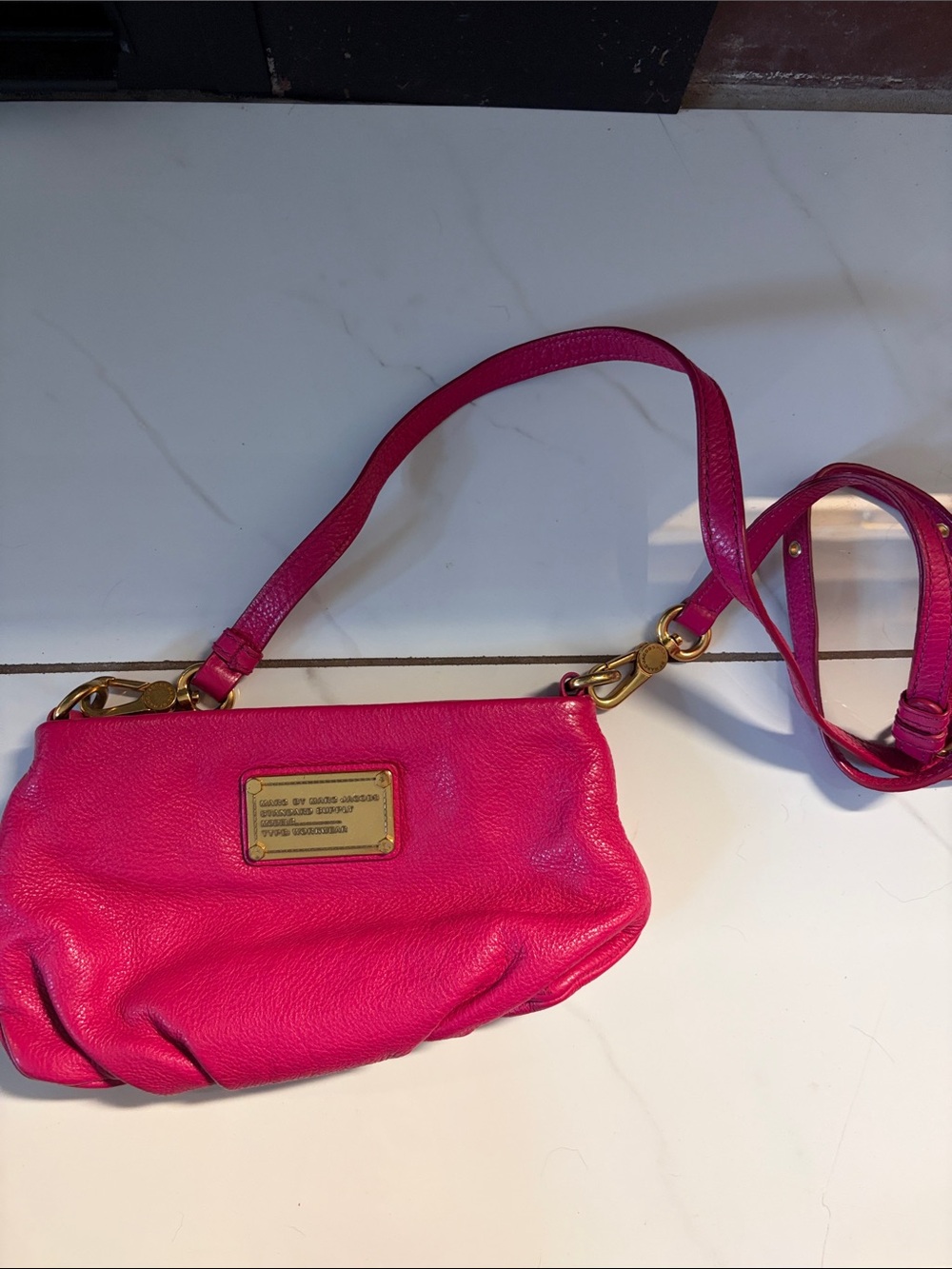Marc by Marc Jacobs Vibrant Pink Leather Crossbody